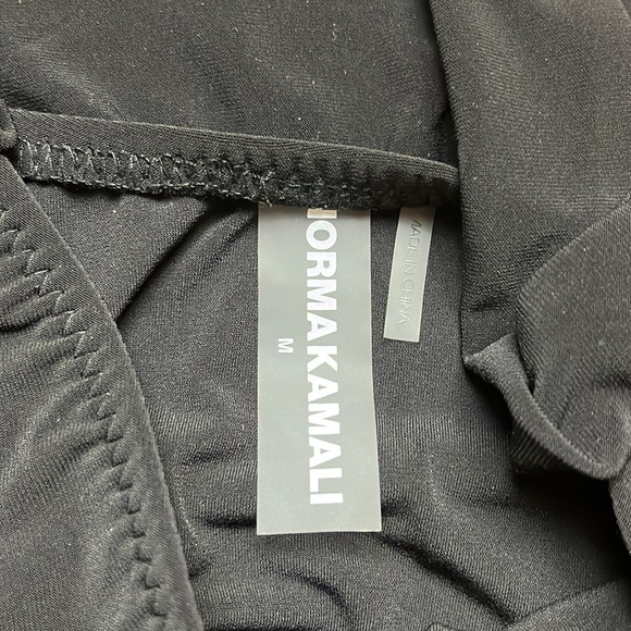 NORMA KAMALI BILL MIO Ruched Halter One-Piece Swimsuit, BLACK SIZE MEDIUM - Picture 8 of 12